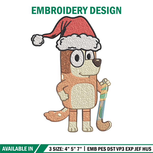 Chilli chrismas hat Embroidery Design, Bluey Embroidery, Embroidery File, Brand Embroidery, Logo shirt, Digital download.jpg