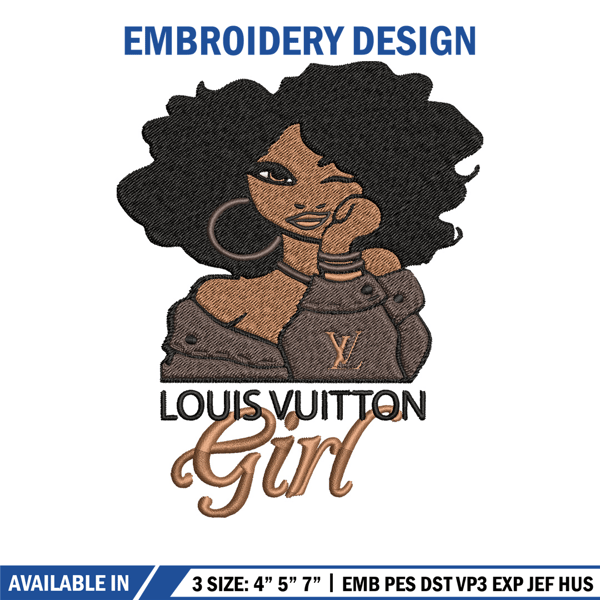 Girl loius vuitton Embroidery Design, LV Embroidery, Embroidery File, Brand Embroidery, Logo shirt, Digital download.jpg