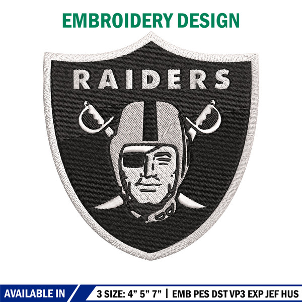 Las Vegas Raiders logo Embroidery, NFL Embroidery, Sport embroidery, Logo Embroidery, NFL Embroidery design..jpg