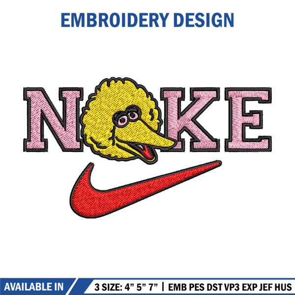 Nike yellow cartoon Embroidery Design, Nike Embroidery, Brand Embroidery, Embroidery File, Logo shirt, Digital download.jpg