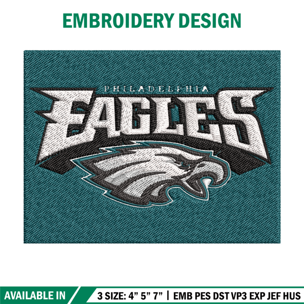 Philadelphia Eagles logo Embroidery, NFL Embroidery, Sport embroidery, Logo Embroidery, NFL Embroidery design.jpg