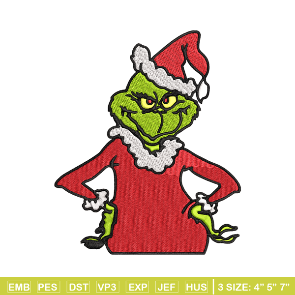 Christmas Grinch Embroidery design, Grinch christmas Embroidery, Embroidery File, Grinch design, Instant download..jpg