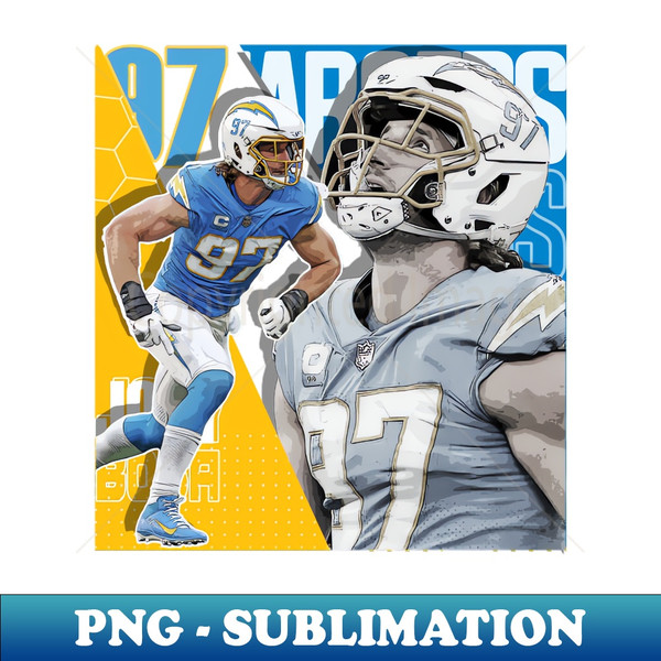 FE-20231027-4721_Joey Bosa Football Paper Poster Chargers 7 3265.jpg