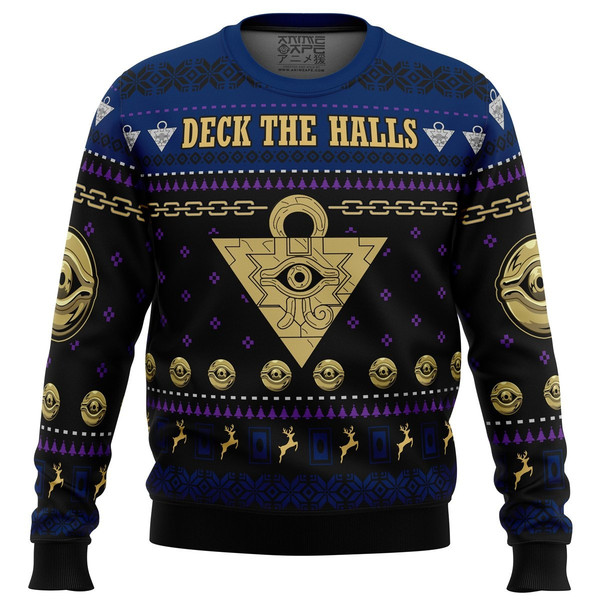 Oversized Deck The Halls Christmas Jumper