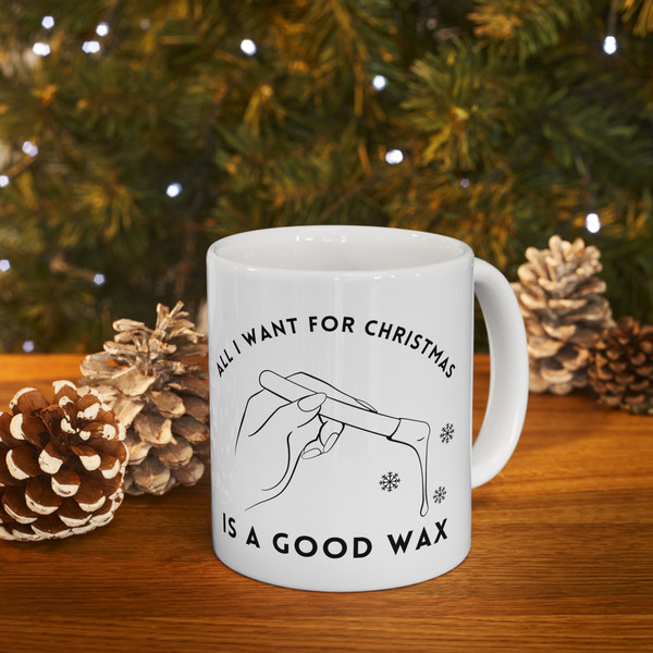 Christmas mug for Wax Specialist, Mug for Waxer, Holiday Mug for Wax Specialist, Christmas Mug for Esthetician, Esthetician Holiday Gift - 1.jpg