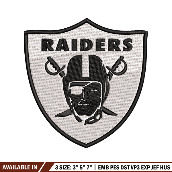 Las Vegas Raiders logo Embroidery, NFL Embroidery, Sport embroidery, Logo Embroidery, NFL Embroidery design.jpg