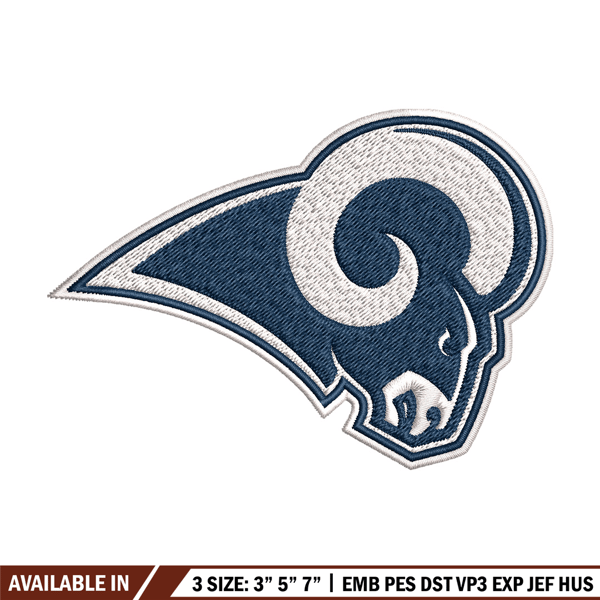 Los Angeles Rams logo Embroidery, NFL Embroidery, Sport embroidery, Logo Embroidery, NFL Embroidery design.jpg