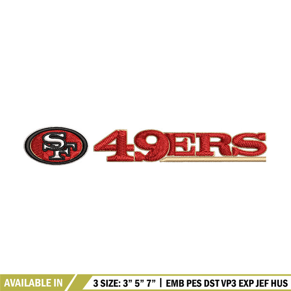 San Francisco 49ers logo Embroidery, NFL Embroidery, Sport embroidery, Logo Embroidery, NFL Embroidery design.jpg