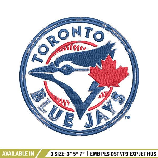 Toronto Blue Jays logo Embroidery, MLB Embroidery, Sport embroidery, Logo Embroidery, MLB Embroidery design..jpg