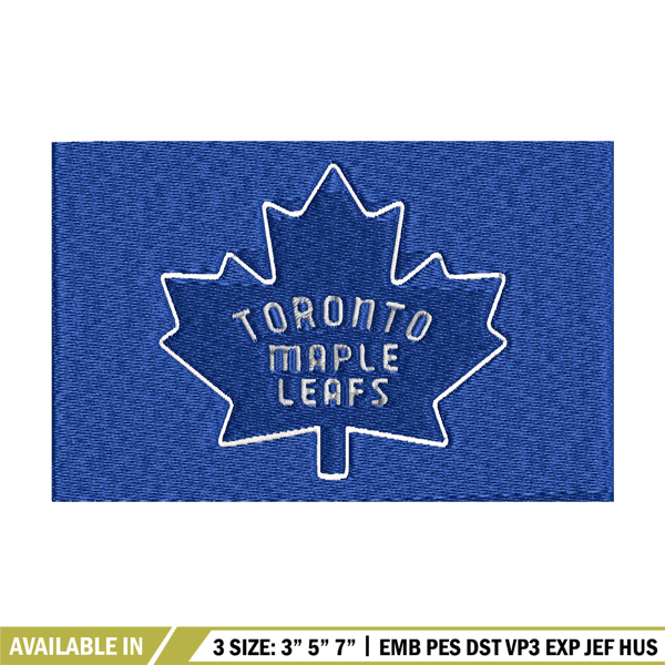 Toronto Maple logo Embroidery, NHL Embroidery, Sport embroidery, Logo Embroidery, NHL Embroidery design..jpg
