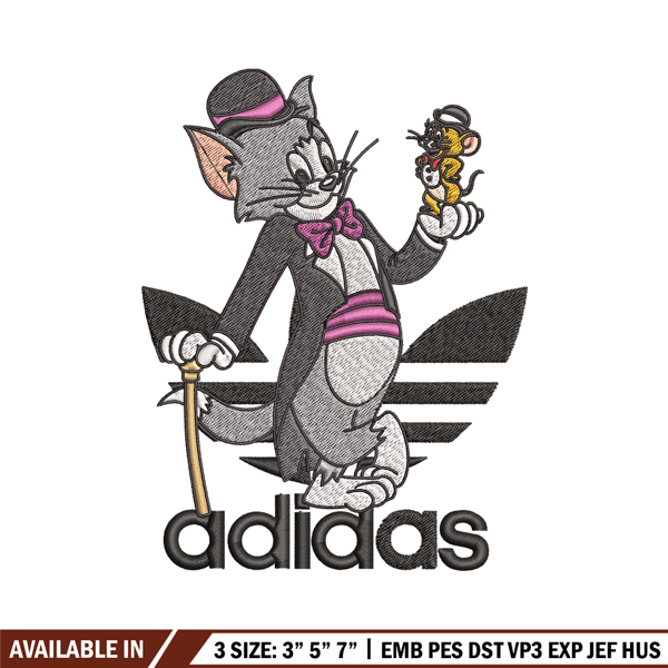 Tom and jerry Embroidery Design, Adidas Embroidery, Embroidery File, Cartoon Embroidery, Logo shirt, Digital download.jpg