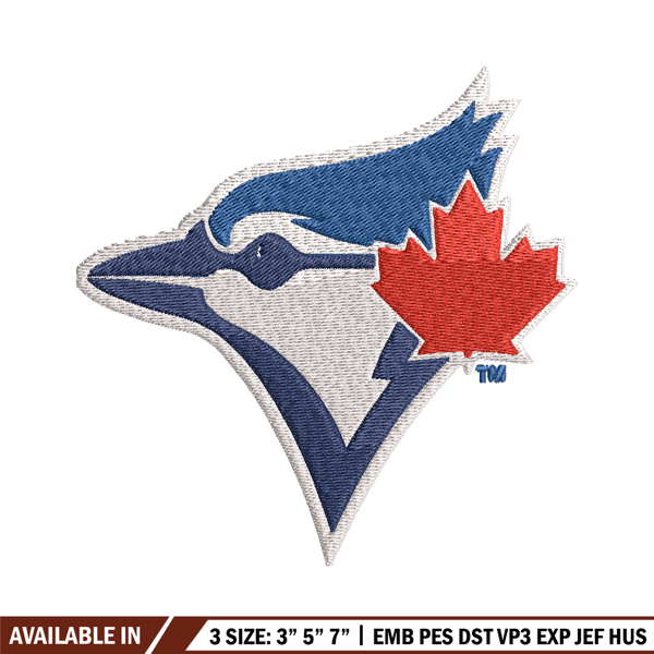 Toronto Blue Jays logo Embroidery, MLB Embroidery, Sport embroidery, Logo Embroidery, MLB Embroidery design.jpg