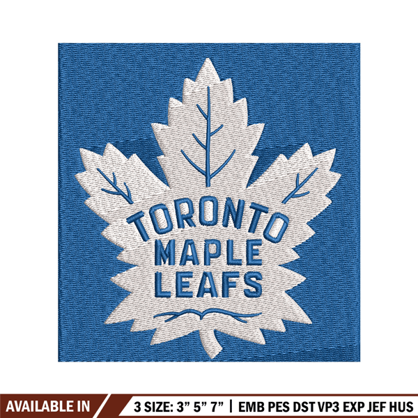 Toronto Maple logo Embroidery, NHL Embroidery, Sport embroidery, Logo Embroidery, NHL Embroidery design.jpg