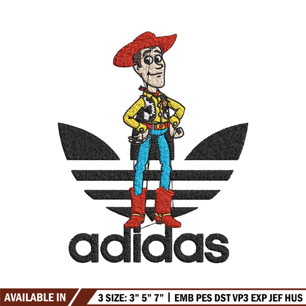 Woody adidas Embroidery Design, Adidas Embroidery, Embroidery File, Brand Embroidery, Logo shirt, Digital download.jpg