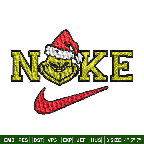 Grinch chrismas nike Embroidery Design, Nike Embroidery, Brand Embroidery, Embroidery File, Logo shirt, Digital download.jpg