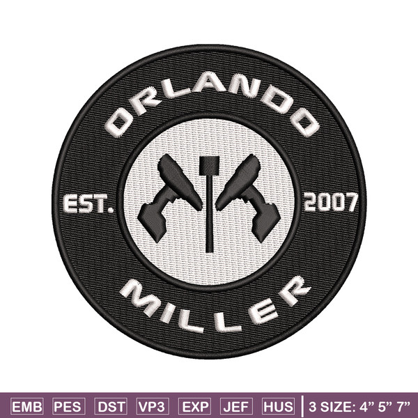 Orlando Miller Installations embroidery design, logo embroidery, logo design, embroidery file, Digital download..jpg
