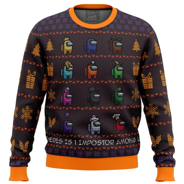 There Is One Impostor Among Us All Over Print Hoodie 3D Zip Hoodie 3D Ugly Christmas Sweater 3D Fleece Hoodie