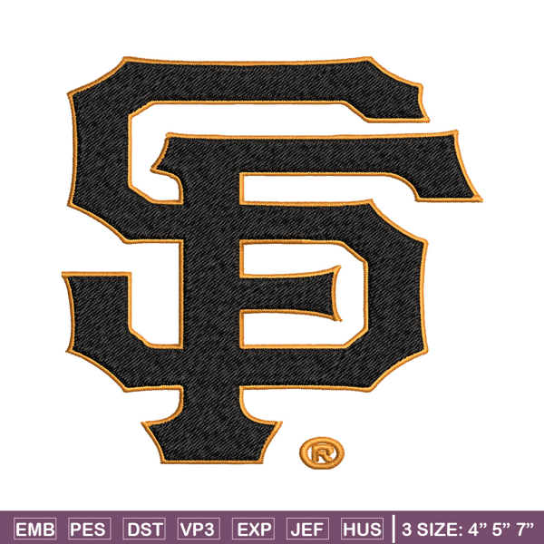 San Francisco Giants logo Embroidery, MLB Embroidery, Sport embroidery, Logo Embroidery, MLB Embroidery design..jpg