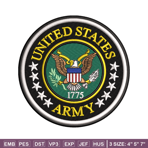 United States Army embroidery design, United States Army embroidery, logo design, embroidery file, Digital download..jpg