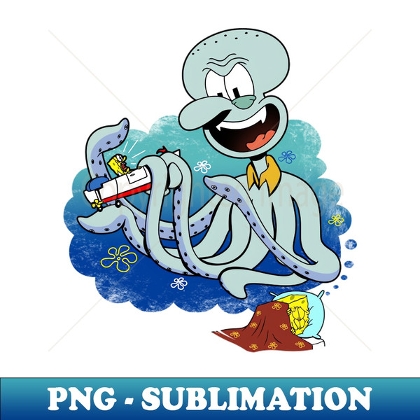 Funny Cartoon Squidward Spongebob Scary Nightmare - Sublimat - Inspire  Uplift
