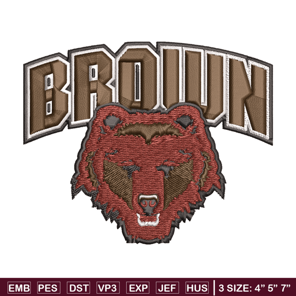 Brown Bears embroidery design, Brown Bears embroidery, logo Sport, Sport embroidery, NCAA embroidery..jpg