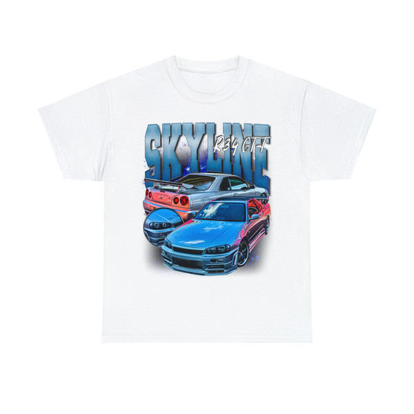 Limited Skyline R34 GT-T Vintage T-Shirt, Skyline R34 GT-R JDM Graphic T-shirt, Retro 90's Fans Homage shirt,  Skyline R34 T-shirt, Jdm Gift - 9.jpg