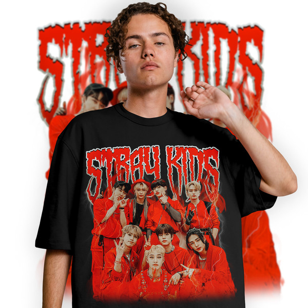 Limited Stray Kids Heavy Metal T-Shirt, Graphic Unisex T-shirt, Retro 90's Kpop Fans Homage T-shirt, Gift For Women and Men - 2.jpg