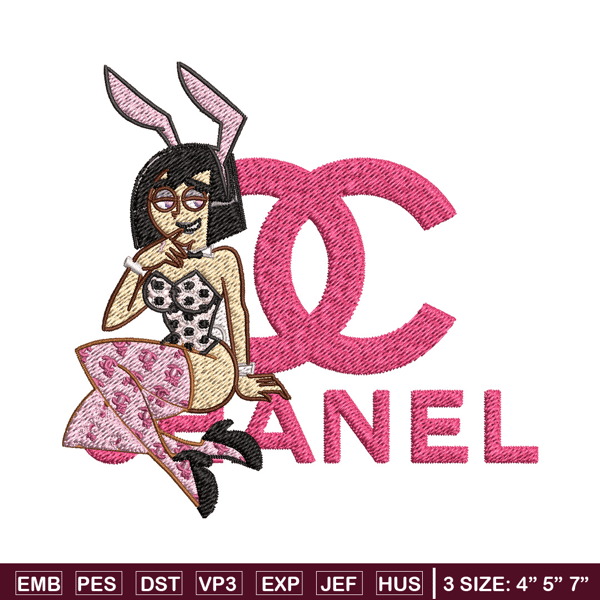 Pink bunny girl Embroidery Design, Gucci Embroidery, Brand Embroidery, Embroidery File, Logo shirt, Digital download.jpg