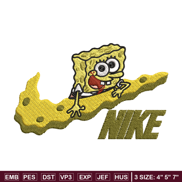 Spongebob nike Embroidery Design, Nike Embroidery, Brand Embroidery, Embroidery File, Logo shirt, Digital download.jpg