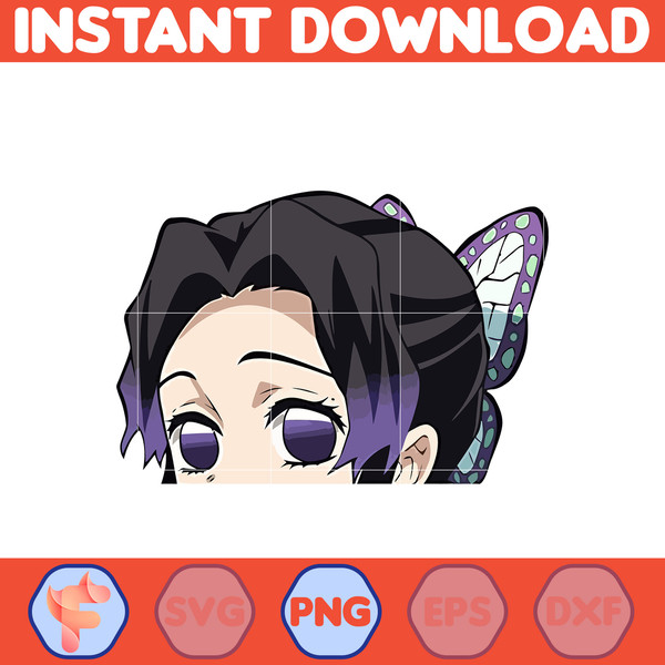 Anime Peeking Premium Graphic Design, Cute , Cool, Anime PNG, Print on Demand, Stickers, Anime Peeker (29).jpg