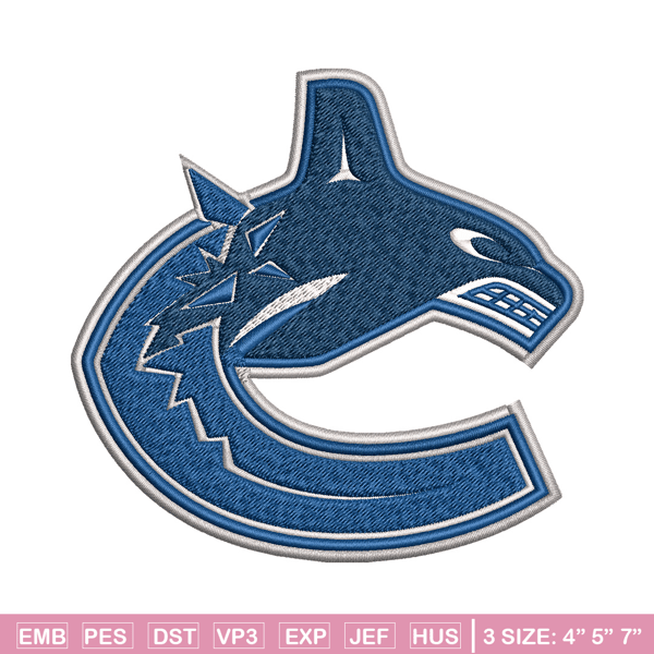 Vancouver Canucks logo Embroidery, NHL Embroidery, Sport embroidery, Logo Embroidery, NHL Embroidery design.jpg