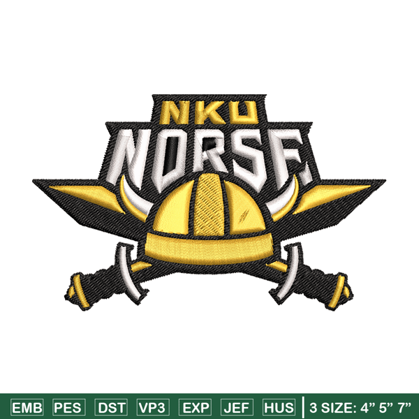 Northern Kentucky Norse embroidery, Northern Kentucky Norse embroidery, logo Sport, Sport embroidery, NCAA embroidery..jpg