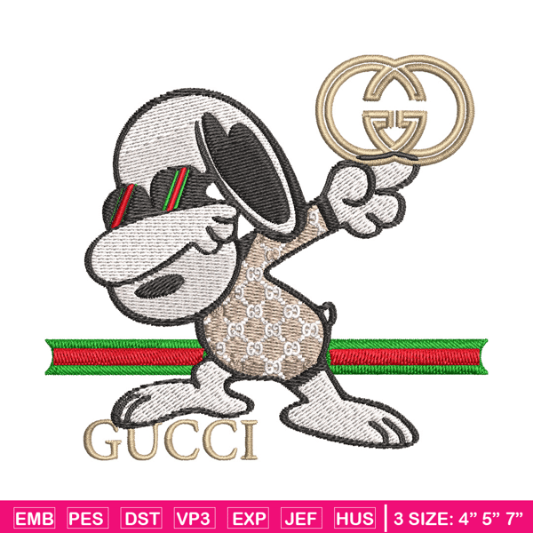 Dog cute gucci Embroidery Design, Gucci Embroidery, Embroidery File, Logo shirt, Sport Embroidery, Digital download..jpg