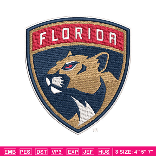 Florida Panthers logo Embroidery, NHL Embroidery, Sport embroidery, Logo Embroidery, NHL Embroidery design.jpg