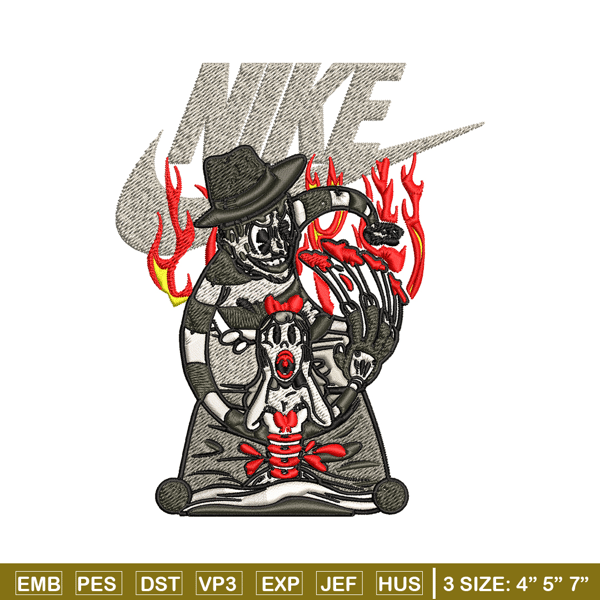 Horror cartoon Nike Embroidery design, cartoon Embroidery, Nike design, Embroidery file, logo shirt, Instant download..jpg