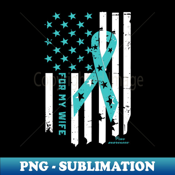 JA-20231103-1358_American flag Teal Ribbon For my Wife PCOS Awareness 6874.jpg