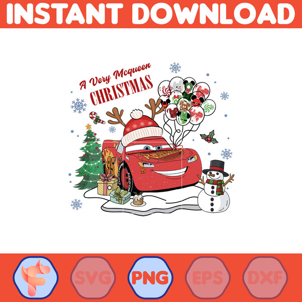 Christmas Cars Png, Disney Christmas, Light.ning McQ.ueen Png, Dis.ney Balloon Christmas Png, Xmas Holiday Png (41).jpg