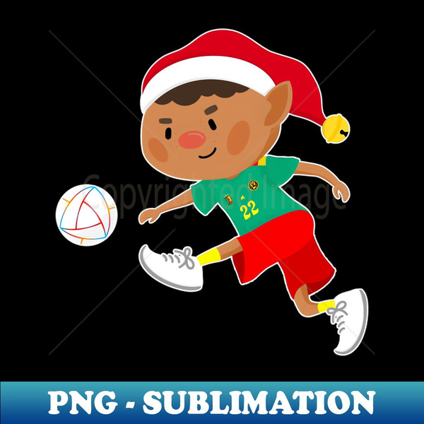 AR-20231106-3025_Cameroon football Christmas elf Football World Cup soccer T-Shirt 2535.jpg