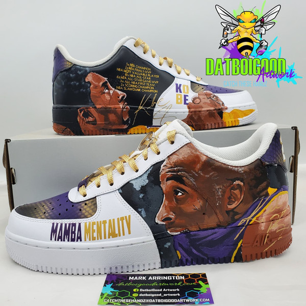 Airbrush Custom Kobe Bryant Shoe Design 12 Mens / 13.5 Womens