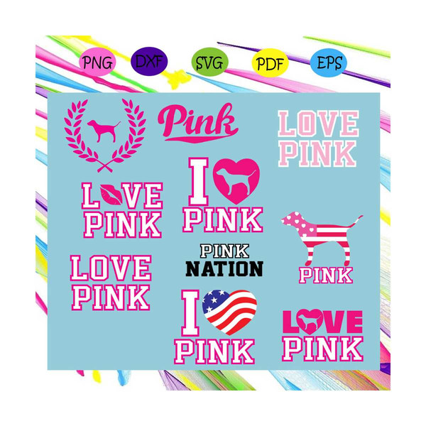 Love Pink Svg, Love Pink Clip Art, Pink Nation Svg, Love Pin - Inspire  Uplift