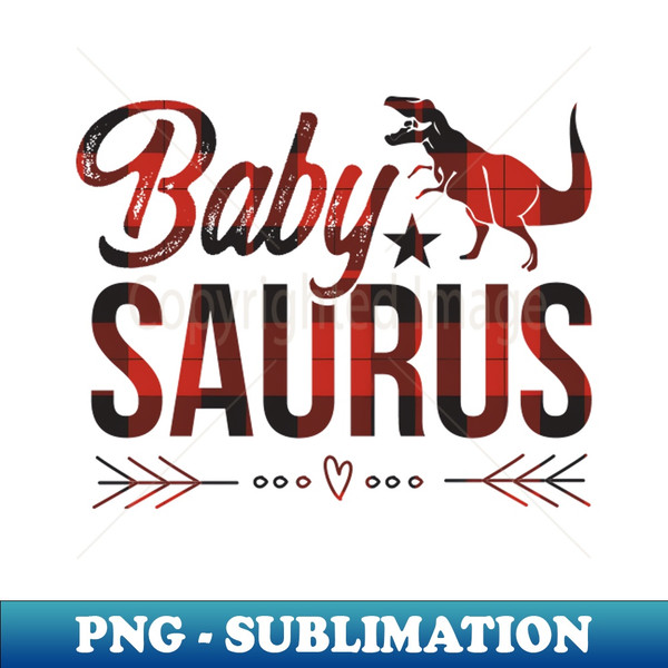 GX-20231107-2435_Funny Buffalo Plaid Baby Saurus T Rex Dinosaur Saurus Family Gift 5340.jpg