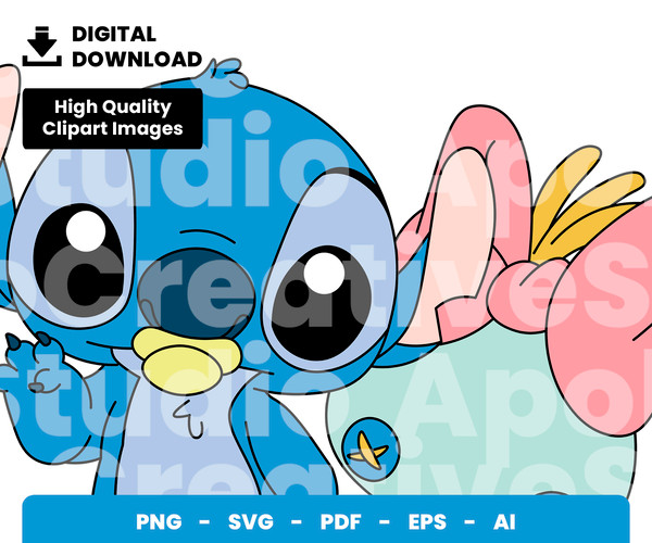 03 Clipart – Baby Stitch 02 – eclipArtCo