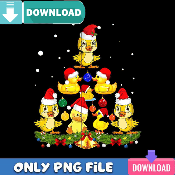 Duck Christmas Tree PNG Best Files Design Download.jpg