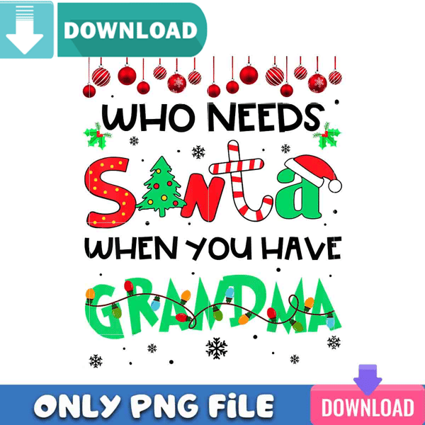 Who Needs Santa When You Have Grandma PNG Perfect Files.jpg