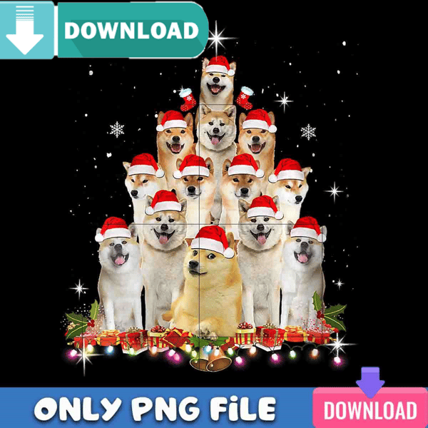 Shiba Inu Christmas Tree Dog Png Best Files Design Download.jpg