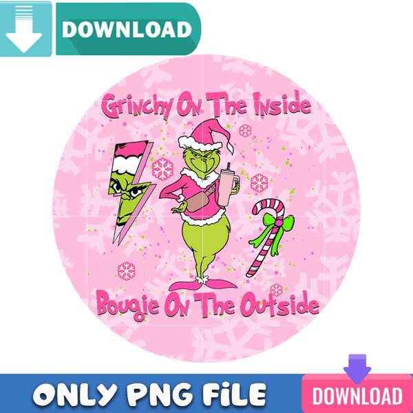Grinchy On The Inside New Pink Png Best Files Design.jpg