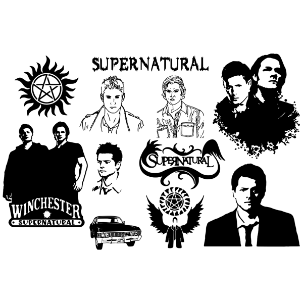 Supernatural Svg Bundle, Winchester Brothers Svg, Supernatural Svg