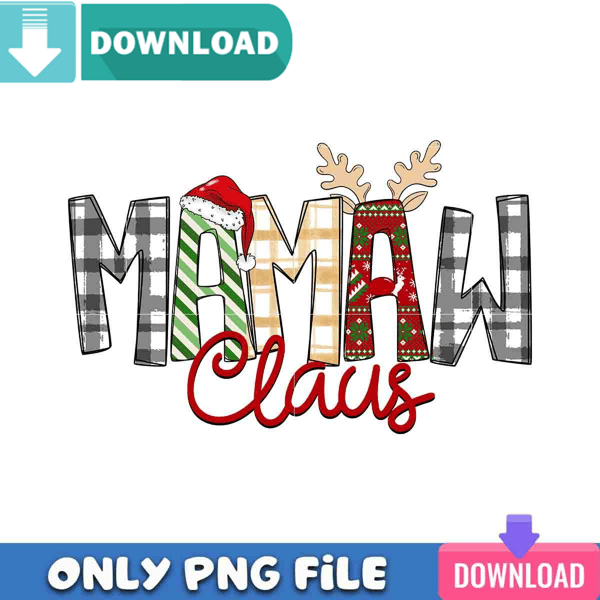 Mamaw Claus PNG Perfect Sublimation Design Download.jpg