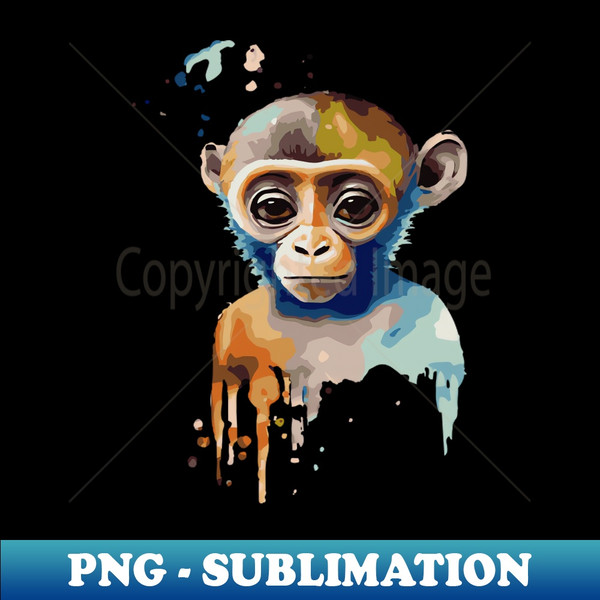 WW-20231110-6792_Cute Baby Monkey Watercolor Art 6626.jpg