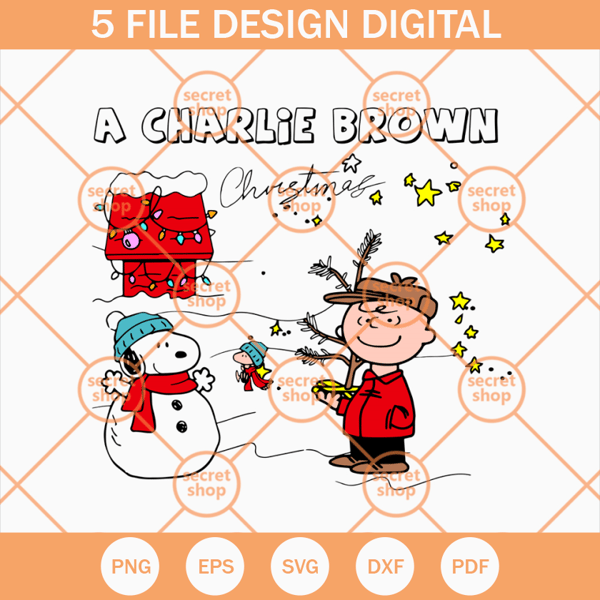 A Charlie Brown Christmas SVG, Snoopy Snowman SVG, Charlie Christmas Time SVG - SVG Secret Shop.jpg